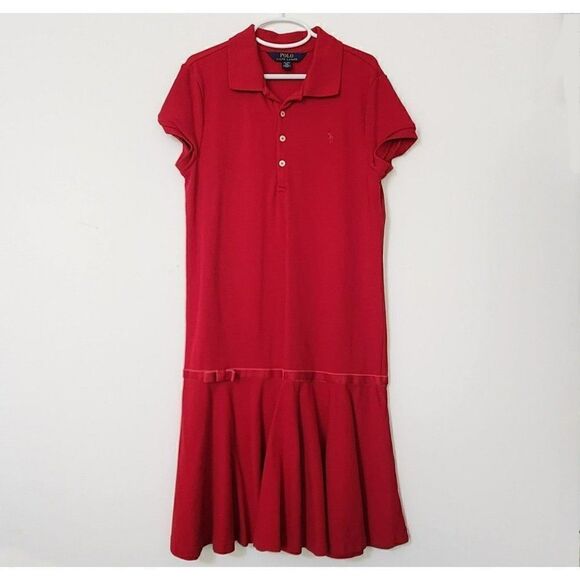Polo RL Girl's - Size XL/16 - Red Polo dress - Picture 1 of 6